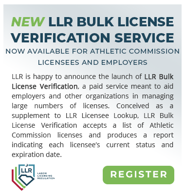 LLR Bulk License Verification