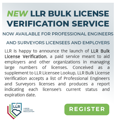 LLR Bulk License Verification