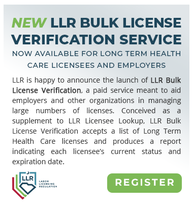 LLR Bulk License Verification