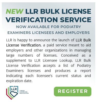 LLR Bulk License Verification